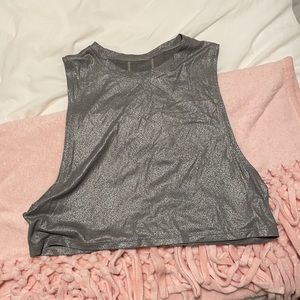Lululemon Crop Metallic Muscle Tee